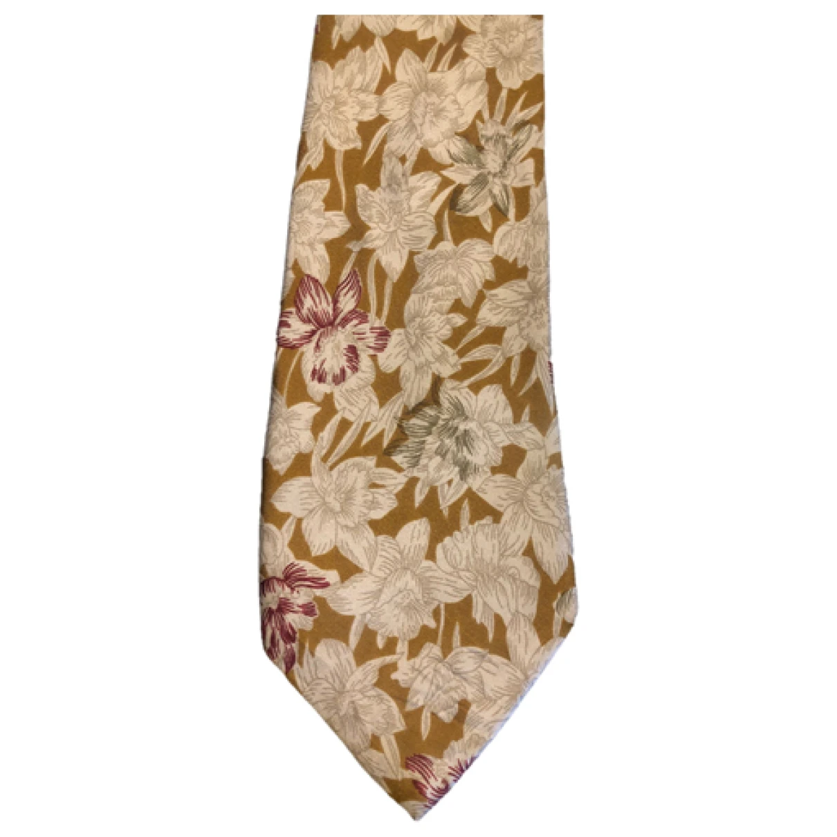Pre-owned Fendi Silk Tie In Ecru