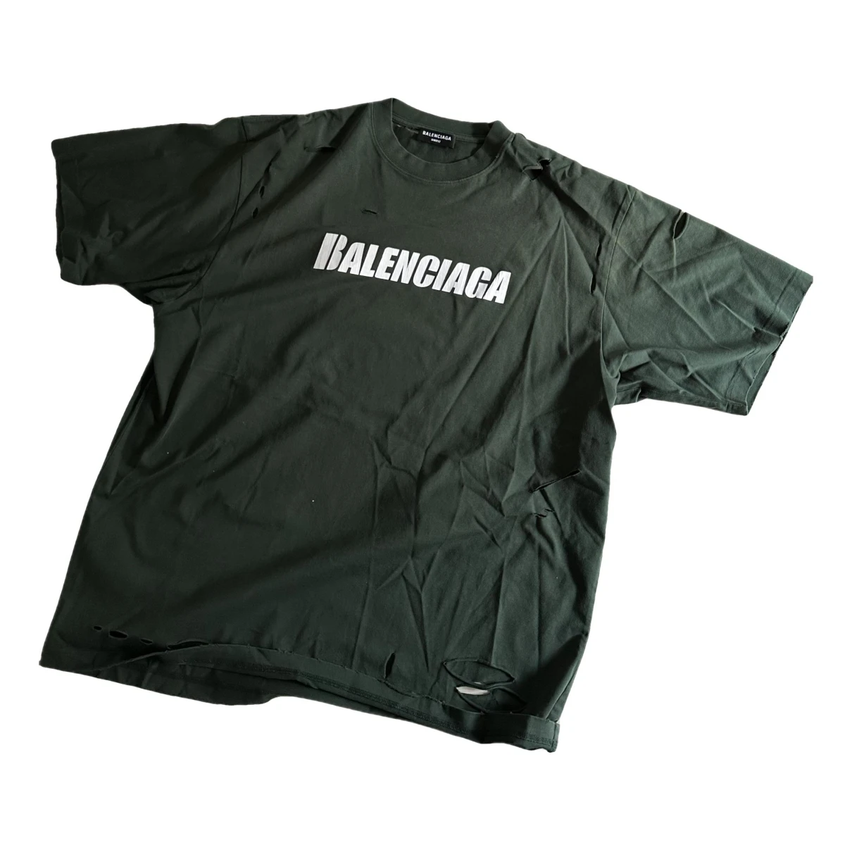 Pre-owned Balenciaga T-shirt In Green
