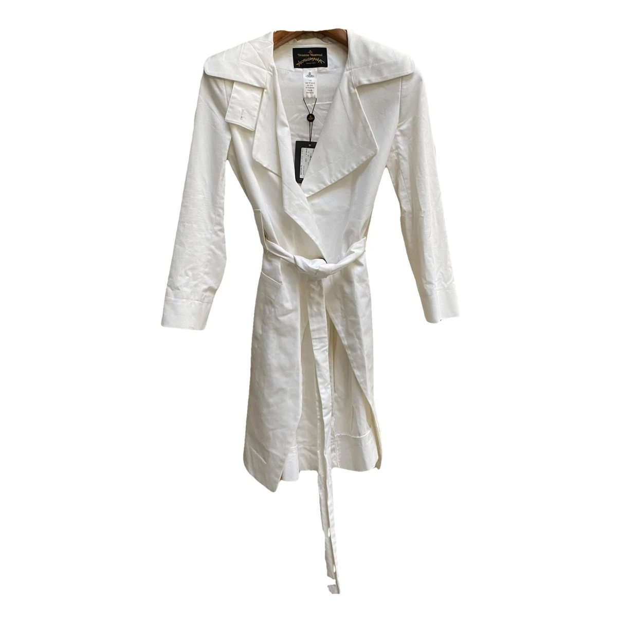 Pre-owned Vivienne Westwood Anglomania Trench Coat In White