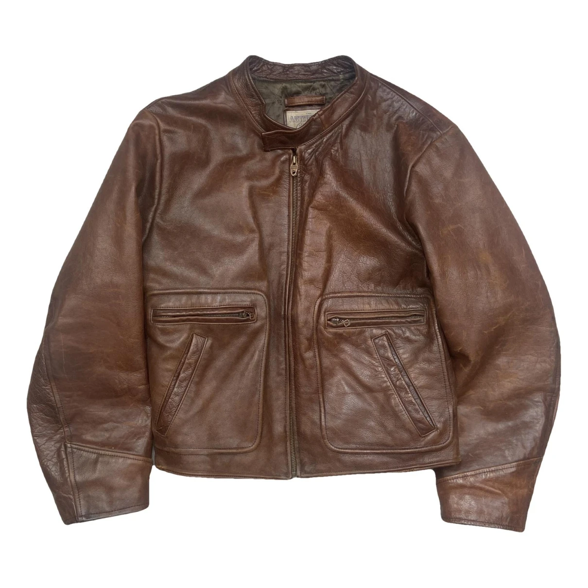 Pre-owned Chevignon Leather Vest In Brown