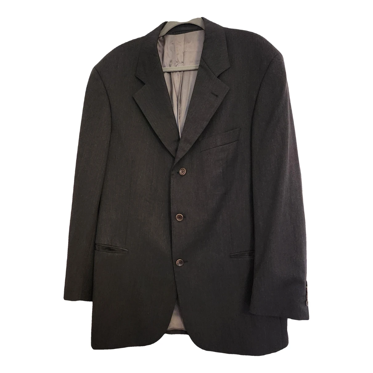 Pre-owned Hugo Boss Wool Blazer In Anthracite