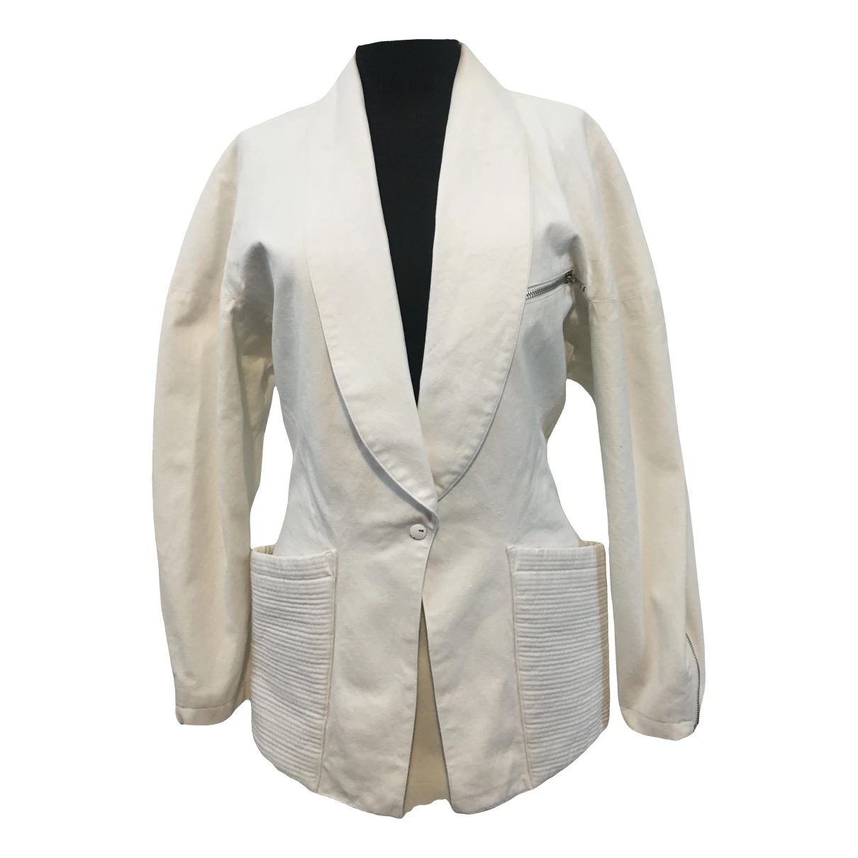 Pre-owned Alaïa Suit Jacket In Ecru