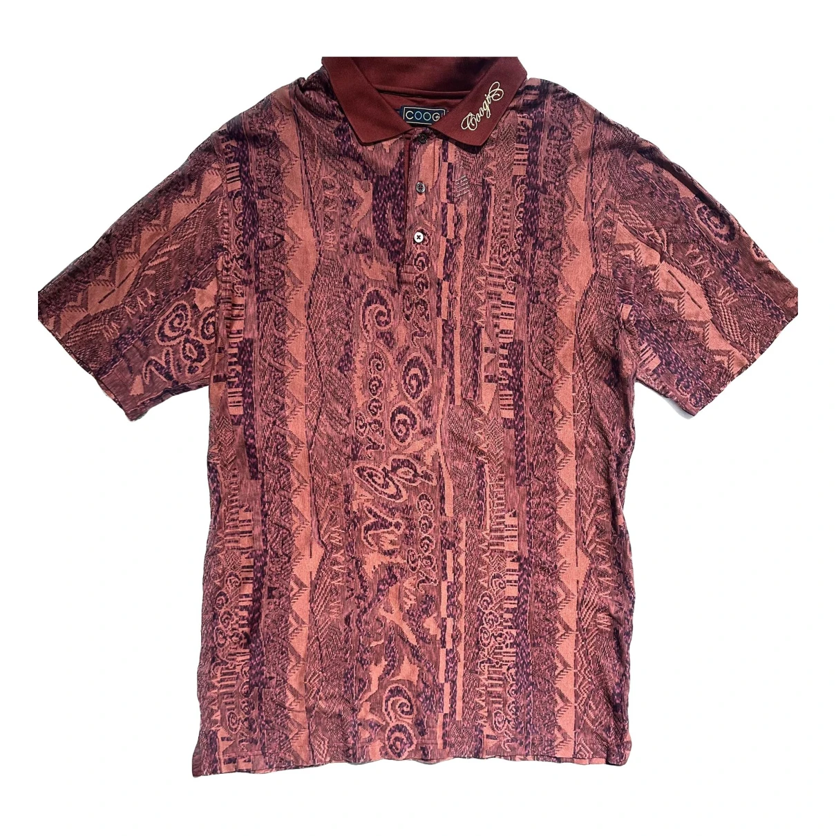 Pre-owned Coogi Polo Shirt In Burgundy