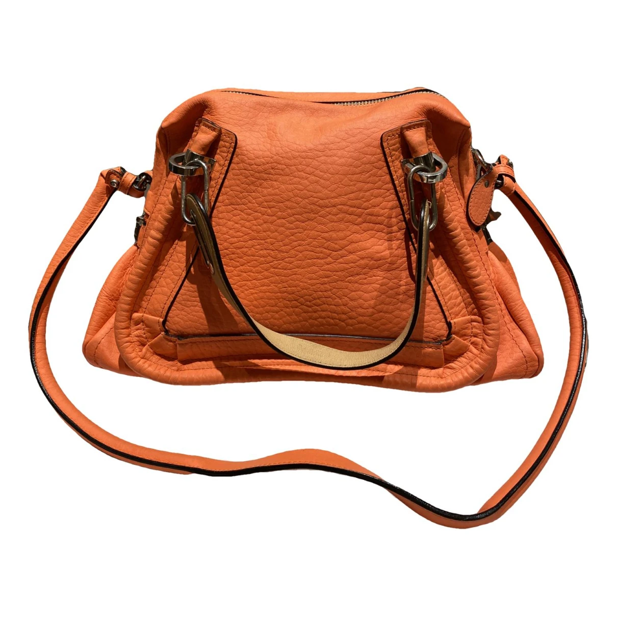 Pre-owned Chloé Paraty Leather Handbag In Orange