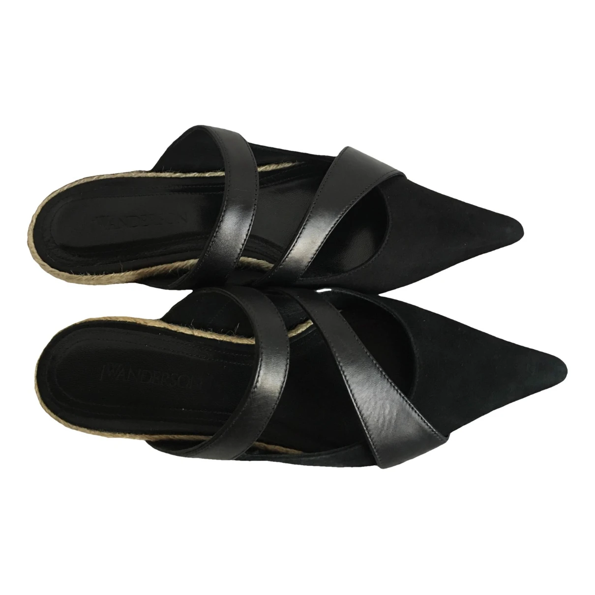 Pre-owned Jw Anderson Mules In Black