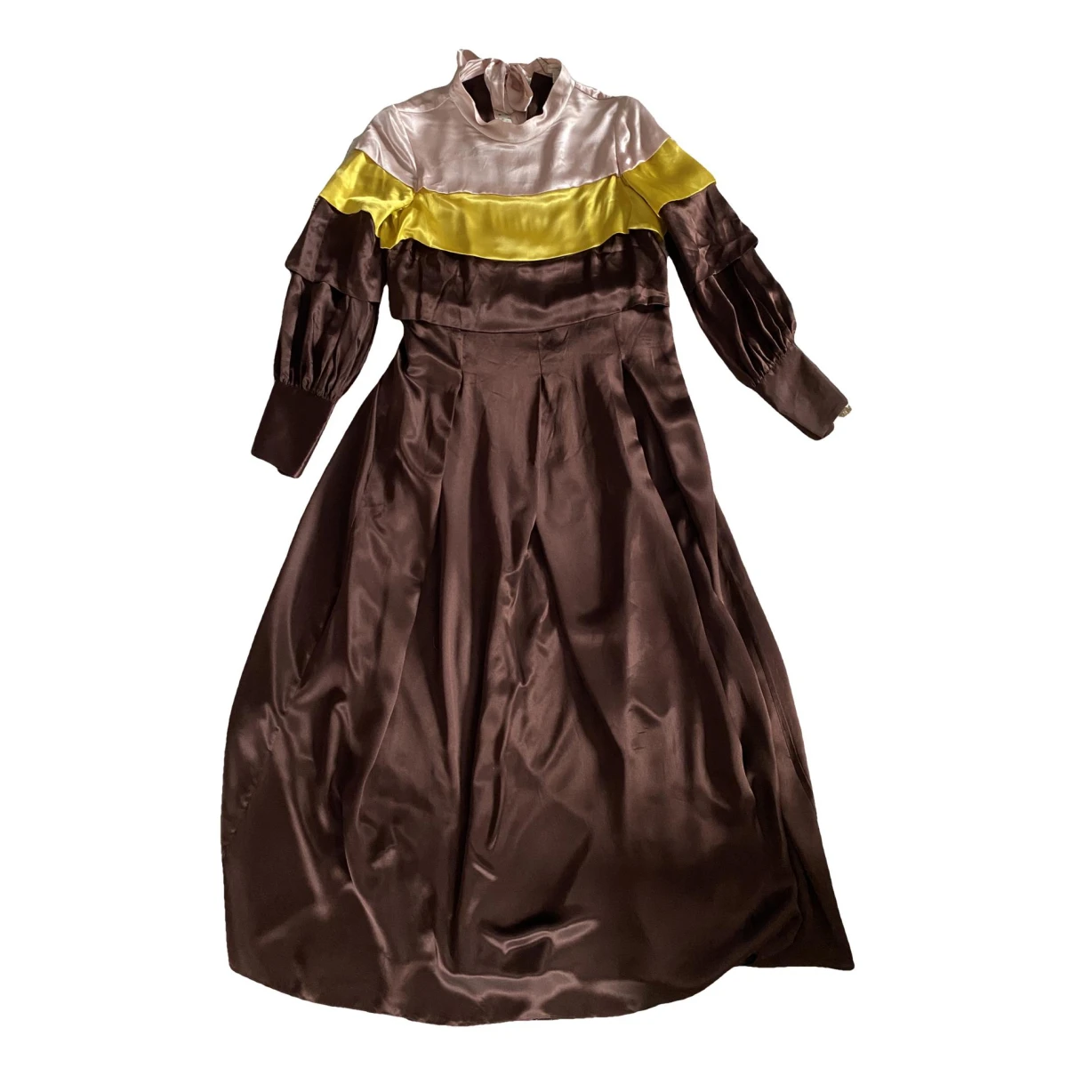 Pre-owned Massimo Dutti Silk Mid-length Dress In Multicolour