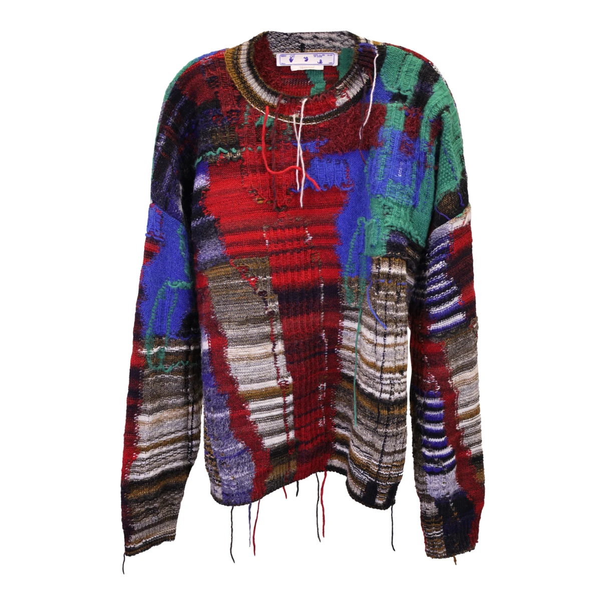 Pre-owned Off-white Wool Cardigan In Multicolour