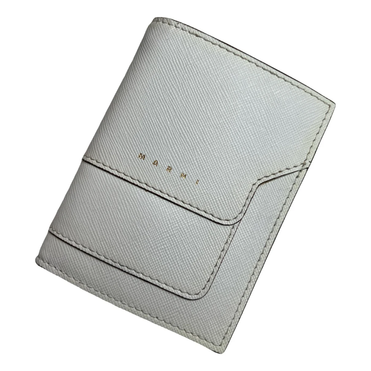 Pre-owned Marni Leather Clutch In White