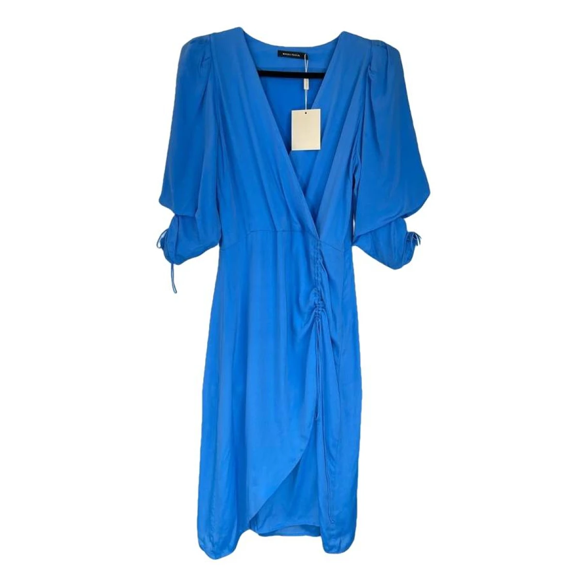 Pre-owned Magali Pascal Silk Mid-length Dress In Blue