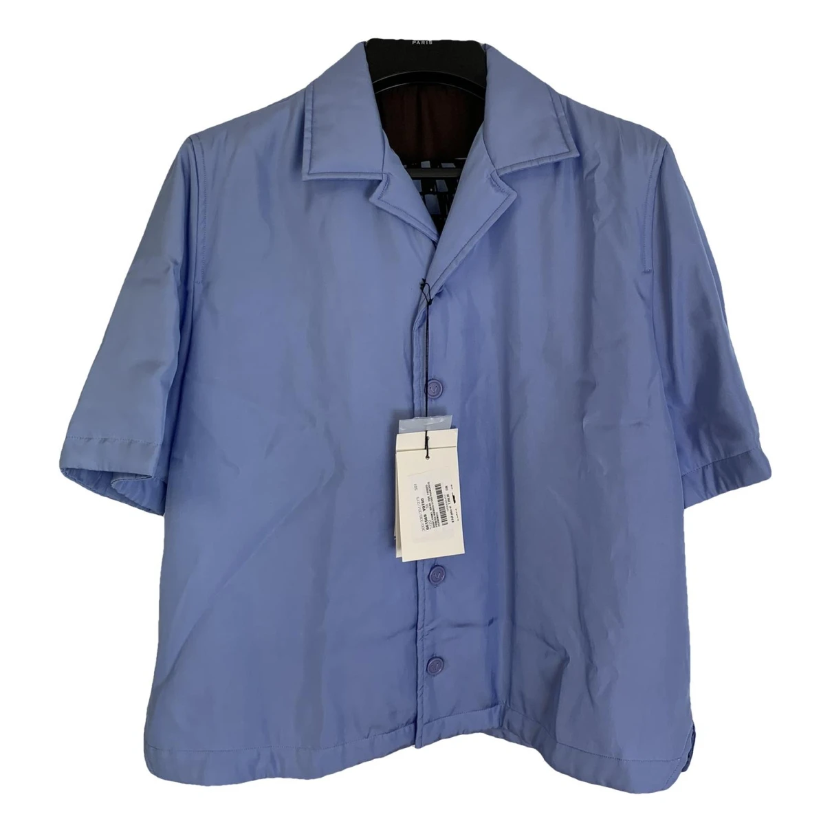 Pre-owned Bottega Veneta Silk Short Vest In Blue