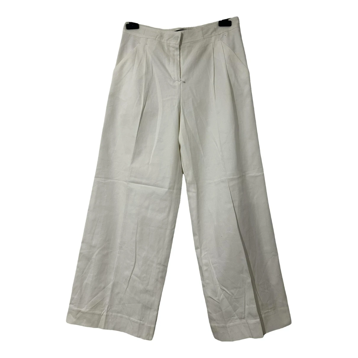Pre-owned Roberto Cavalli Large Pants In White