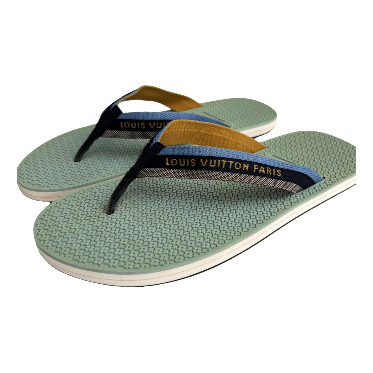 Pre-owned Louis Vuitton Sandals In Blue