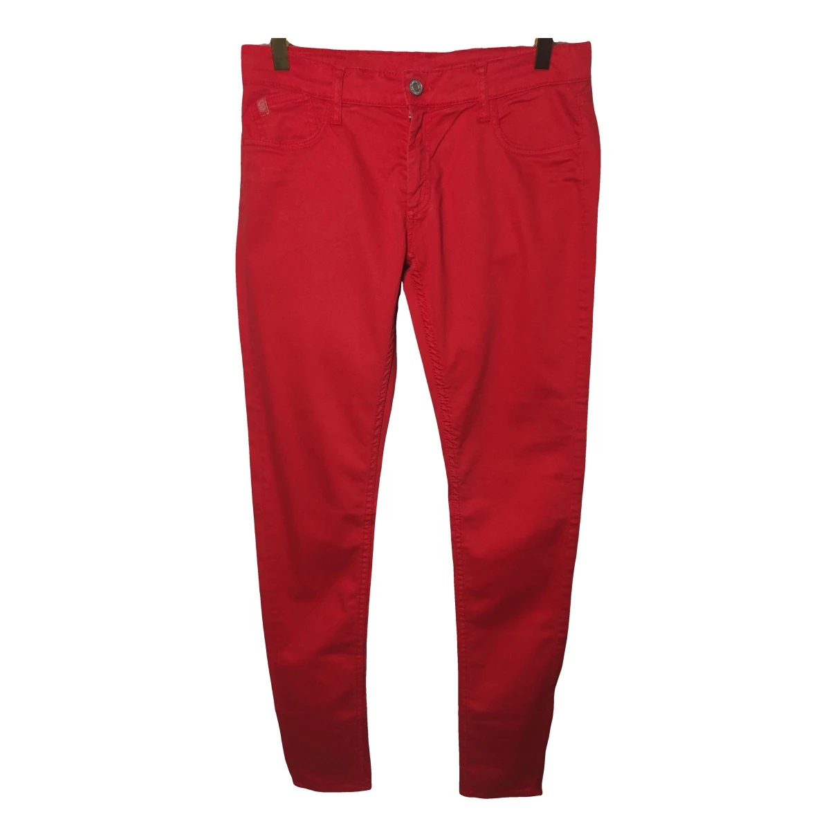 Pre-owned Le Temps Des Cerises Slim Jeans In Red