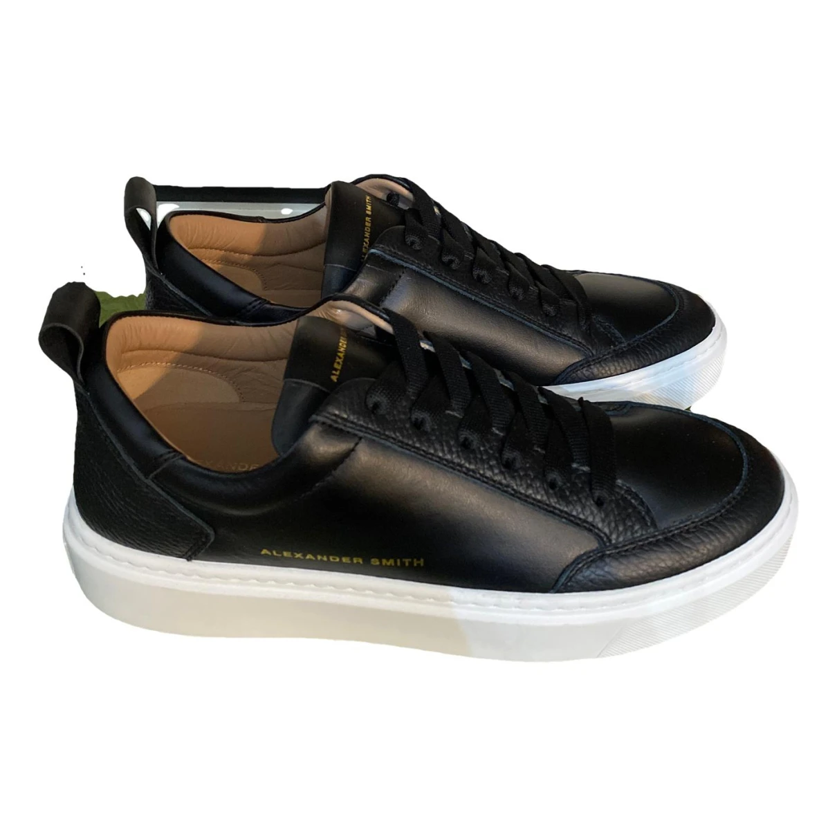 Pre-owned Alexander Smith Leather Trainers In Black