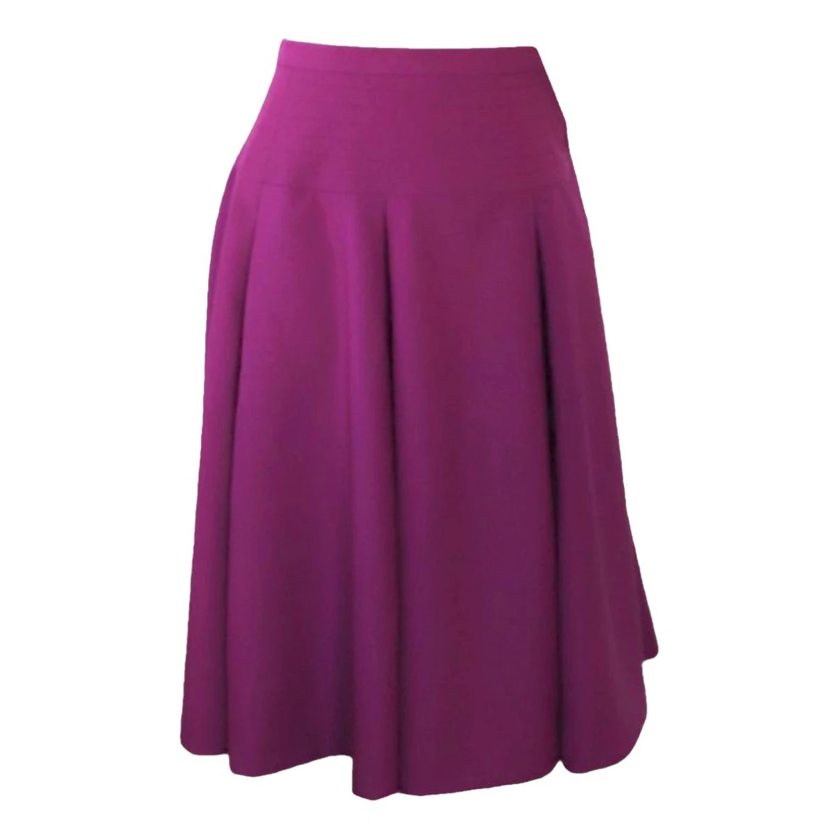 Pre-owned Saint Laurent Wool Mid-length Skirt In Pink