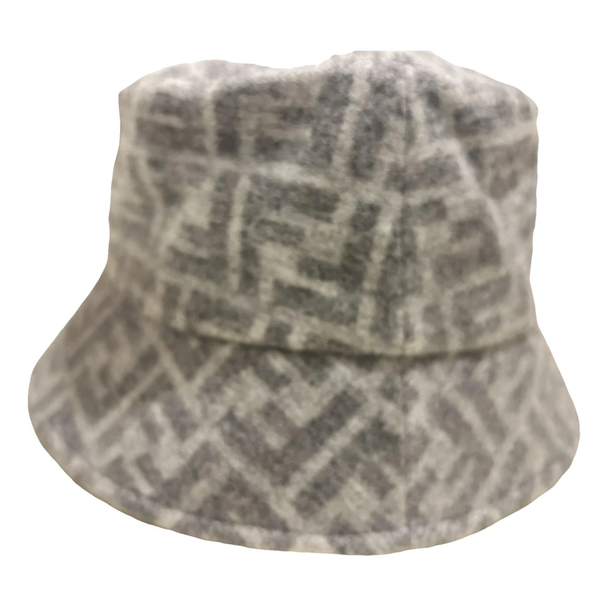 Pre-owned Fendi Wool Hat In Grey