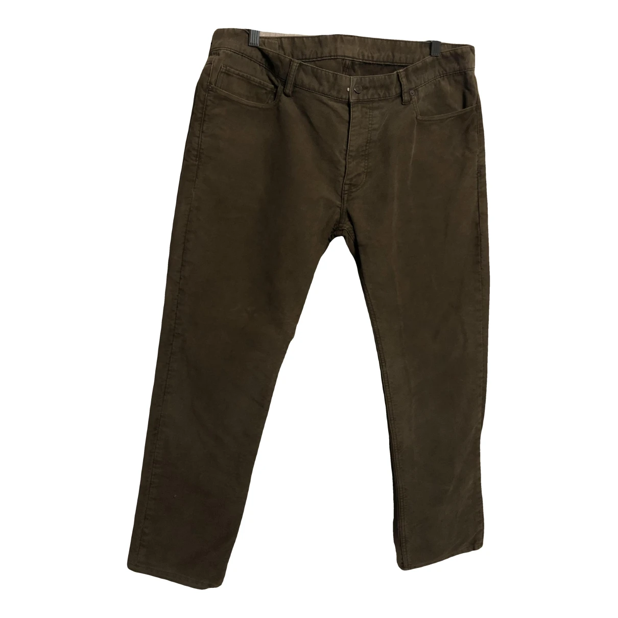 Pre-owned Polo Ralph Lauren Linen Trousers In Brown