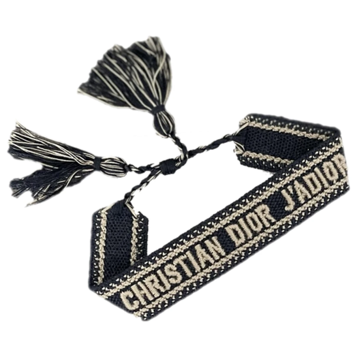 Pre-owned Dior Cloth Bracelet In Navy