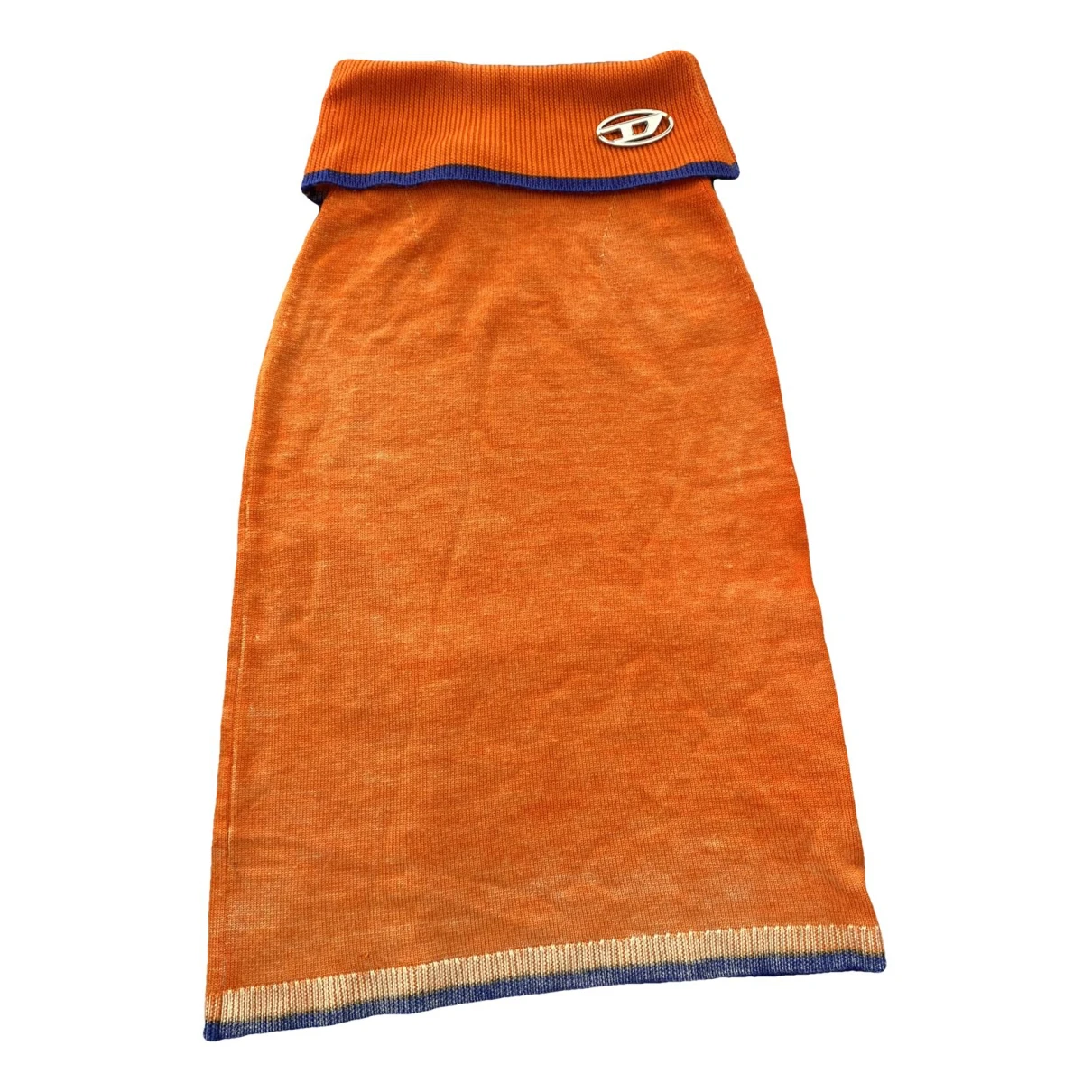 Pre-owned Diesel Wool Mid-length Skirt In Orange