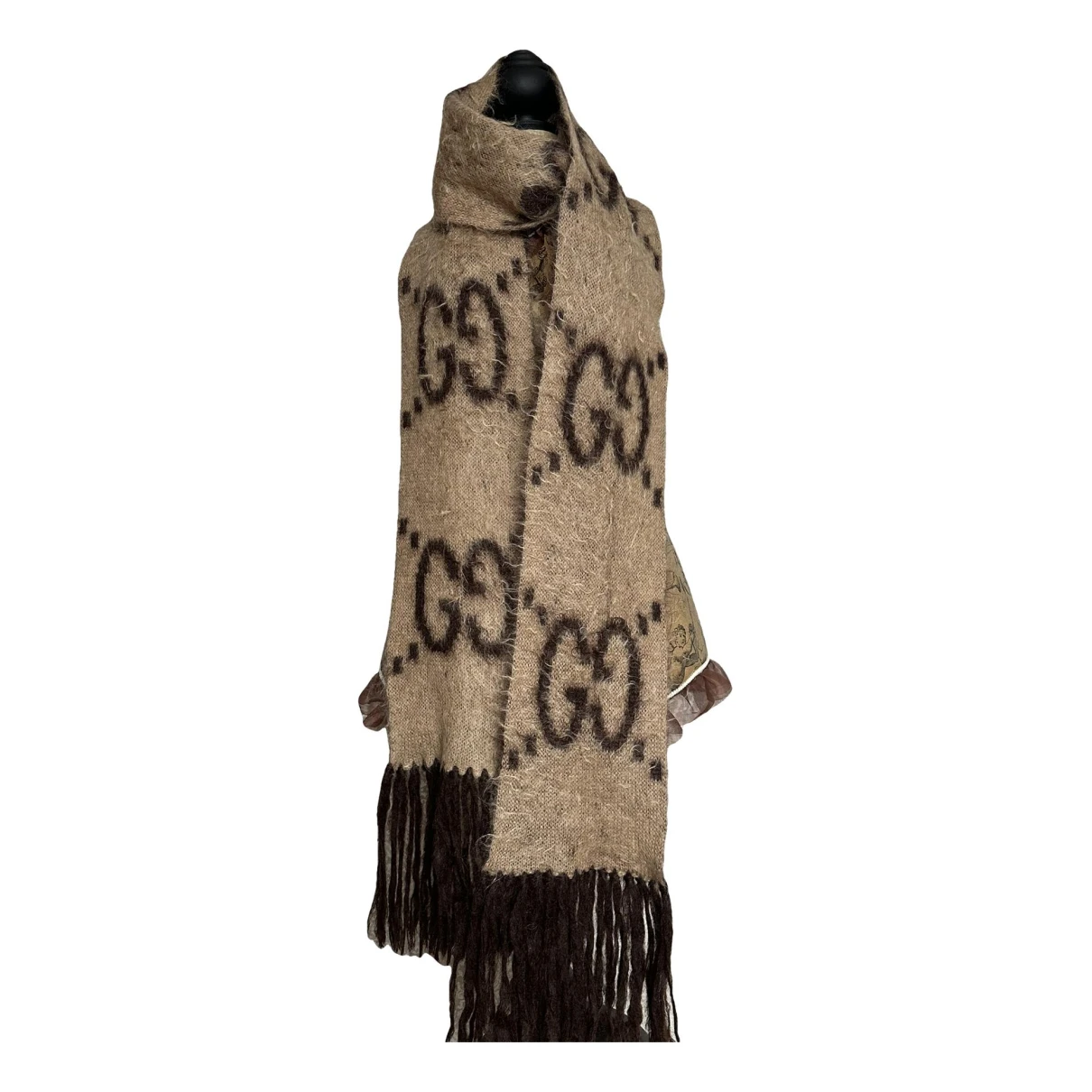 Pre-owned Gucci Scarf In Brown