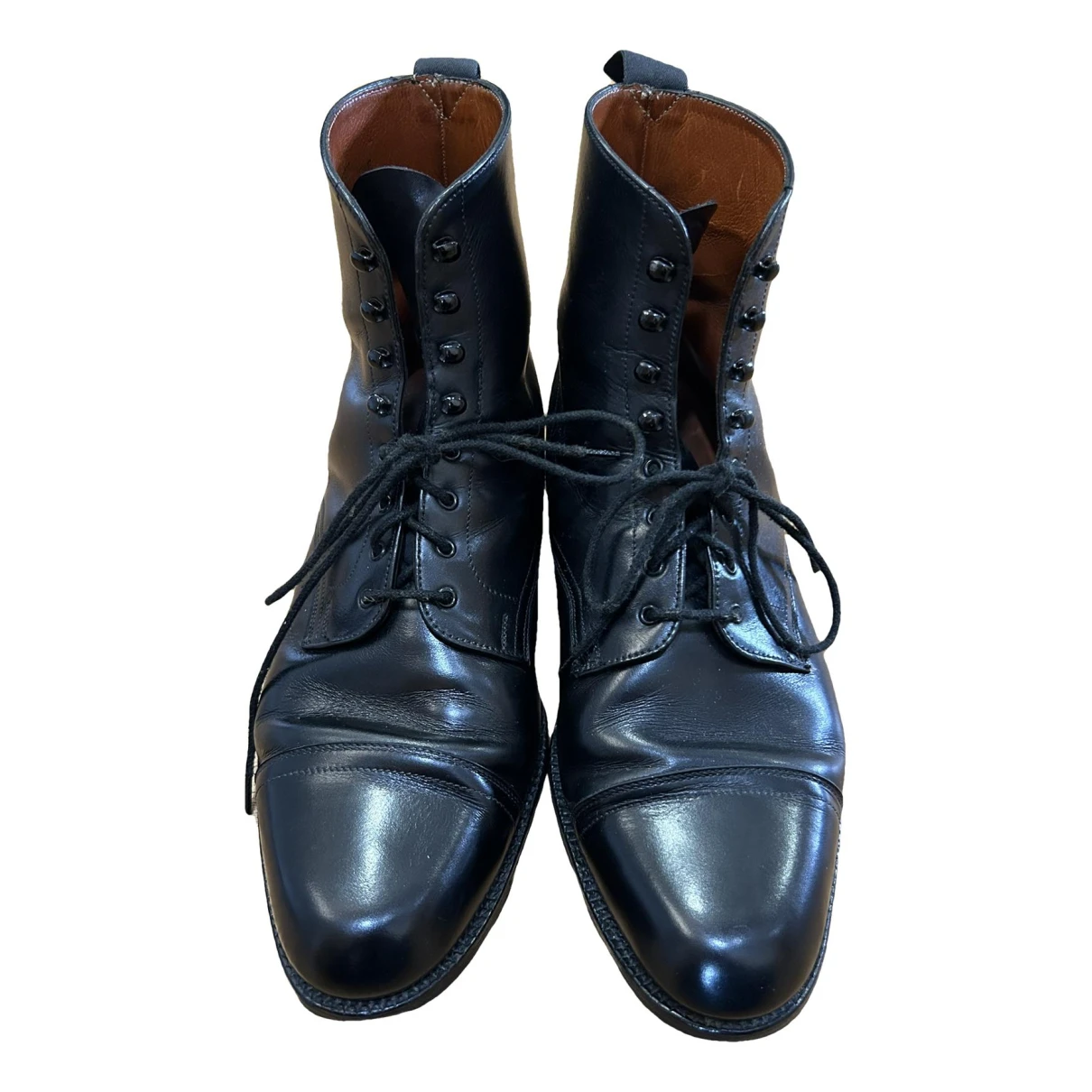 Pre-owned Grenson Leather Boots In Black