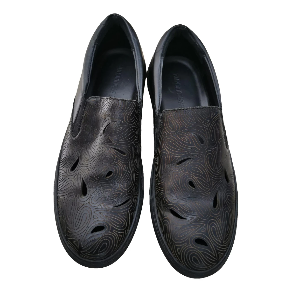 Pre-owned Emporio Armani Leather Flats In Other