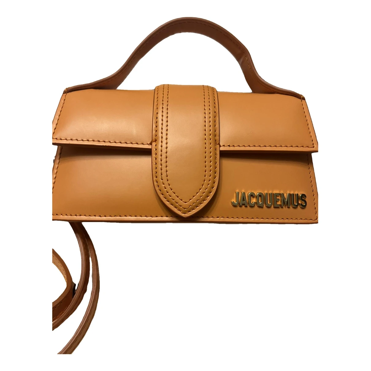 Pre-owned Jacquemus Le Bambino Leather Bag In Orange