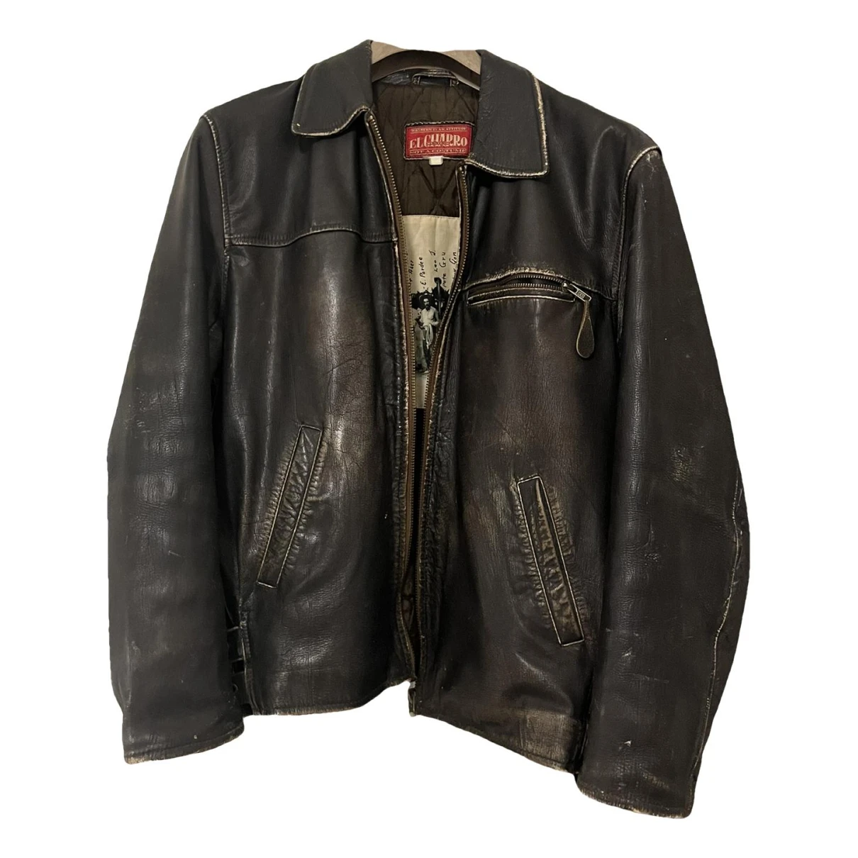 Pre-owned El Charro Leather Jacket In Brown