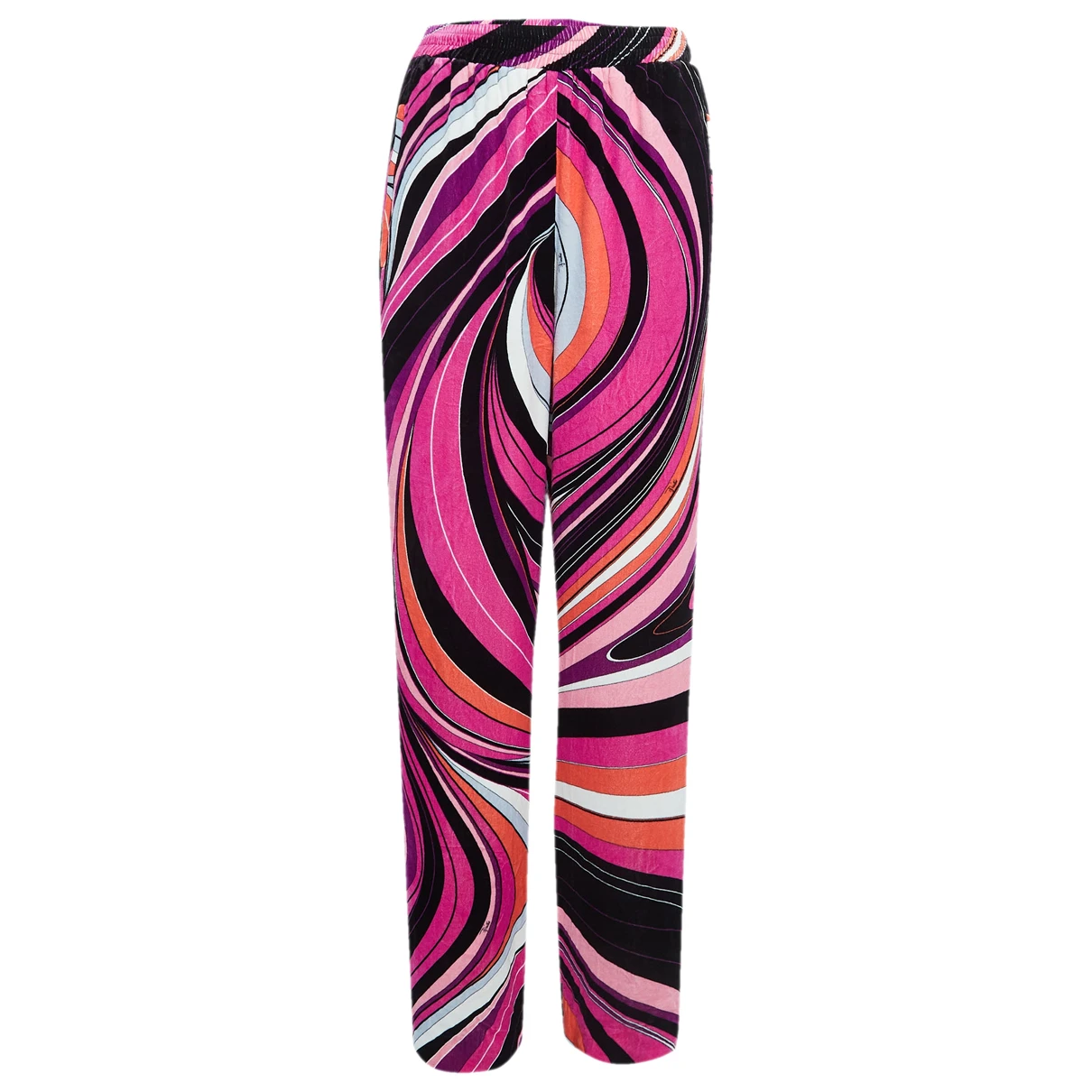 Pre-owned Emilio Pucci Velvet Trousers In Pink