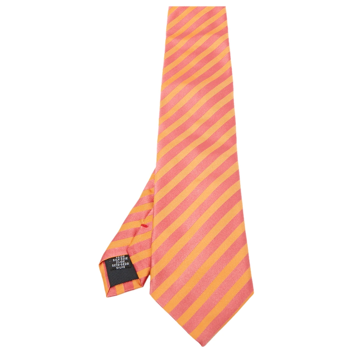 Pre-owned Moschino Silk Tie In Orange