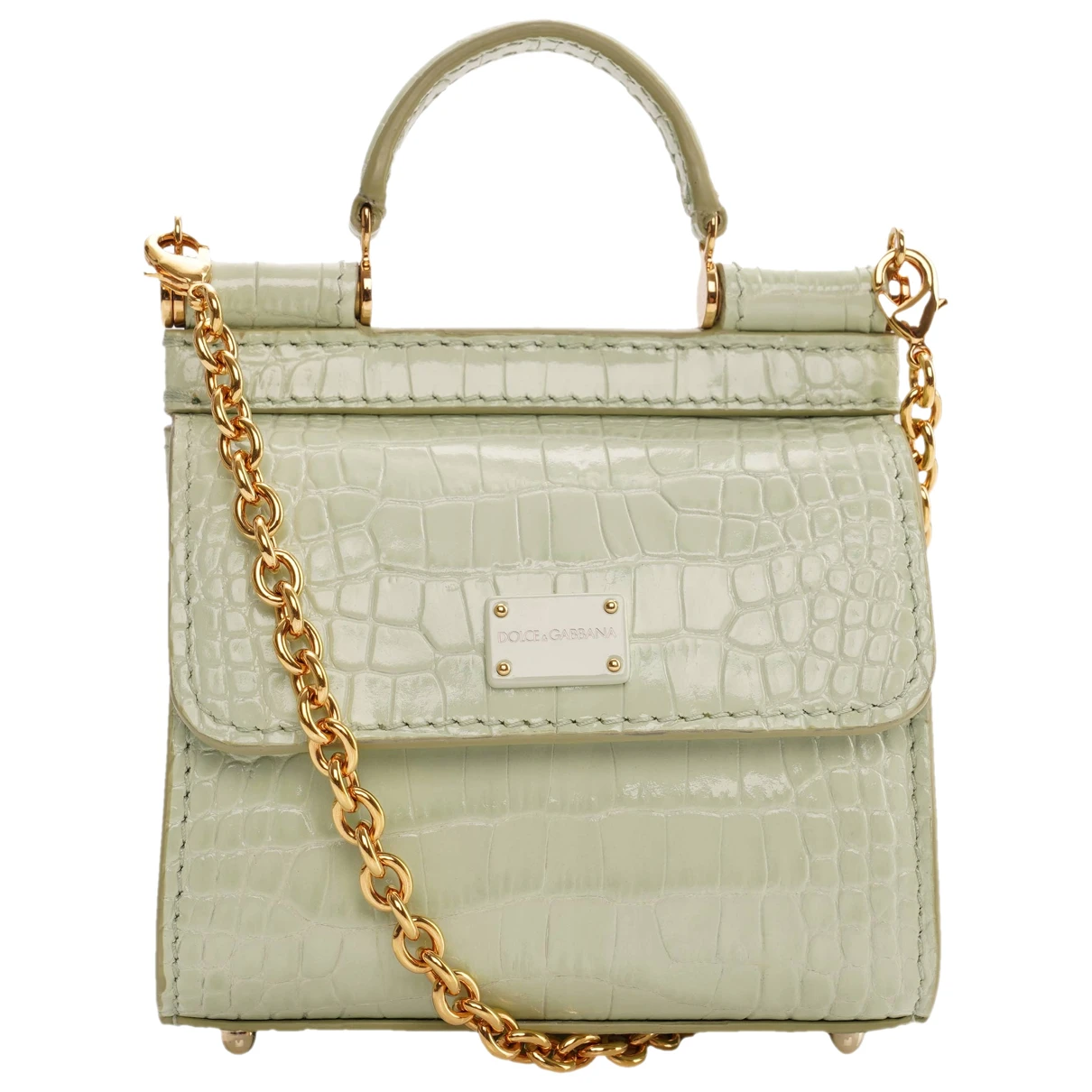 Pre-owned Dolce & Gabbana Leather Crossbody Bag In Green