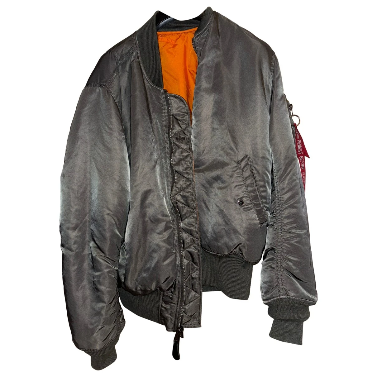 Pre-owned Alpha Industries Jacket In Grey