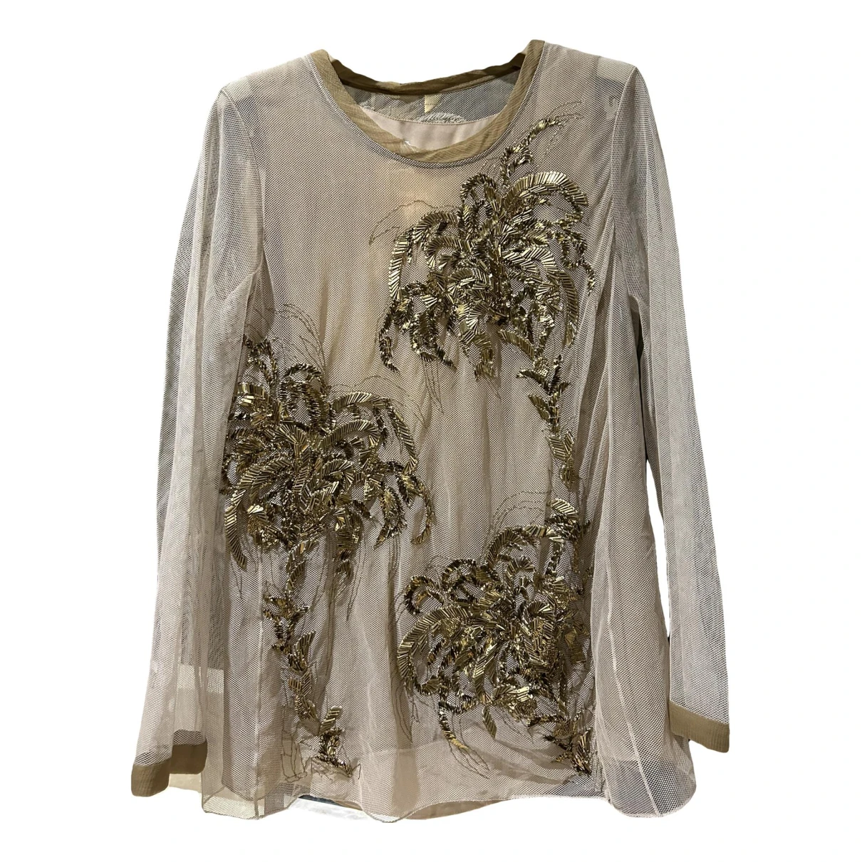 Pre-owned Chloé Silk Blouse In Gold