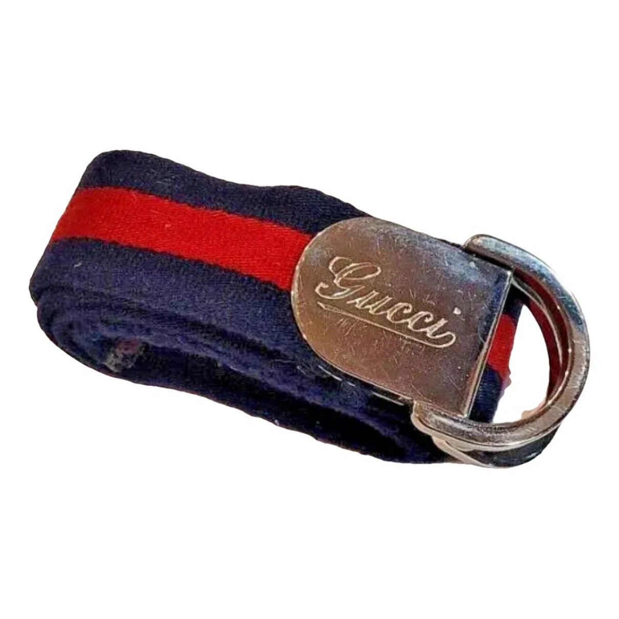 Pre-owned Gucci Cloth Belt In Blue