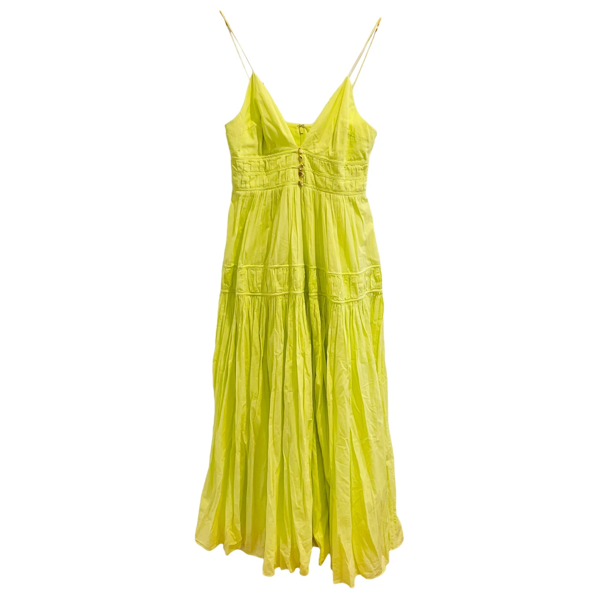 Pre-owned Aje Maxi Dress In Yellow