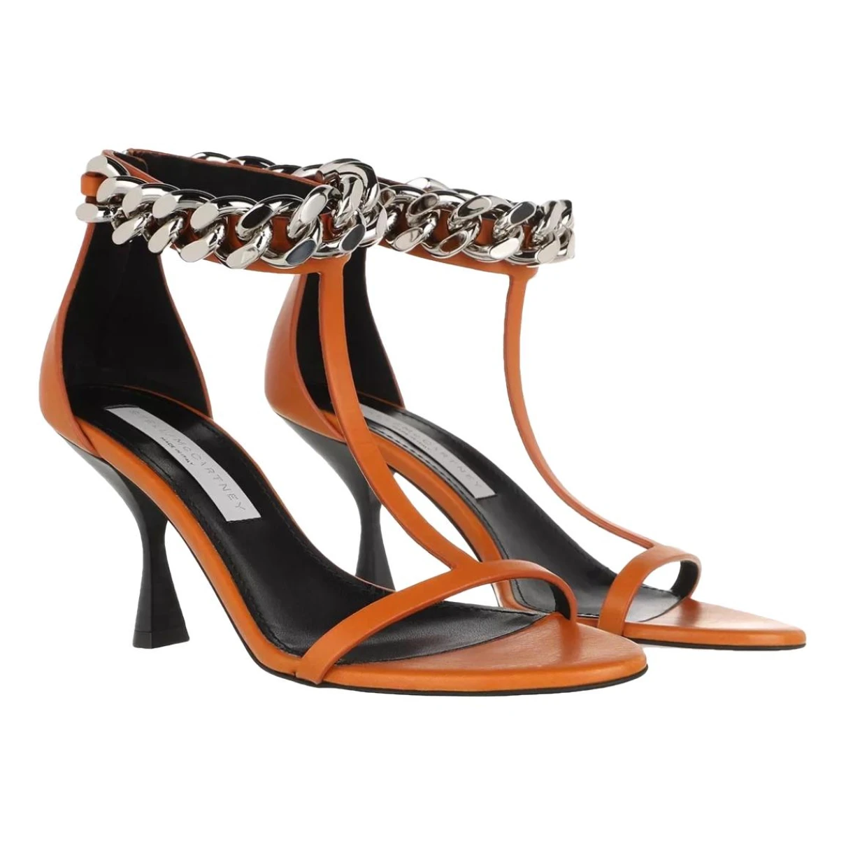 Pre-owned Stella Mccartney Leather Sandals In Orange