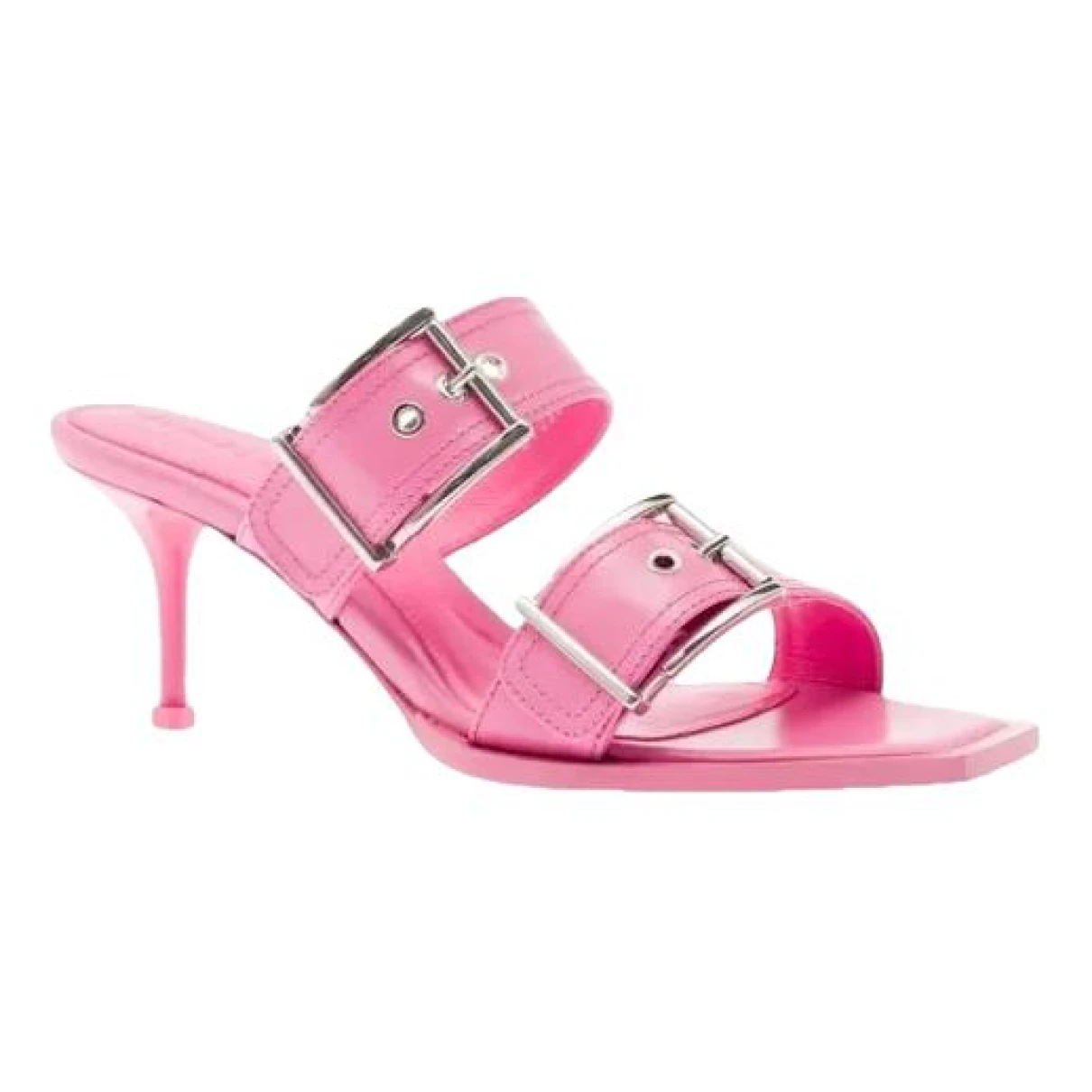Pre-owned Alexander Mcqueen Leather Sandals In Pink