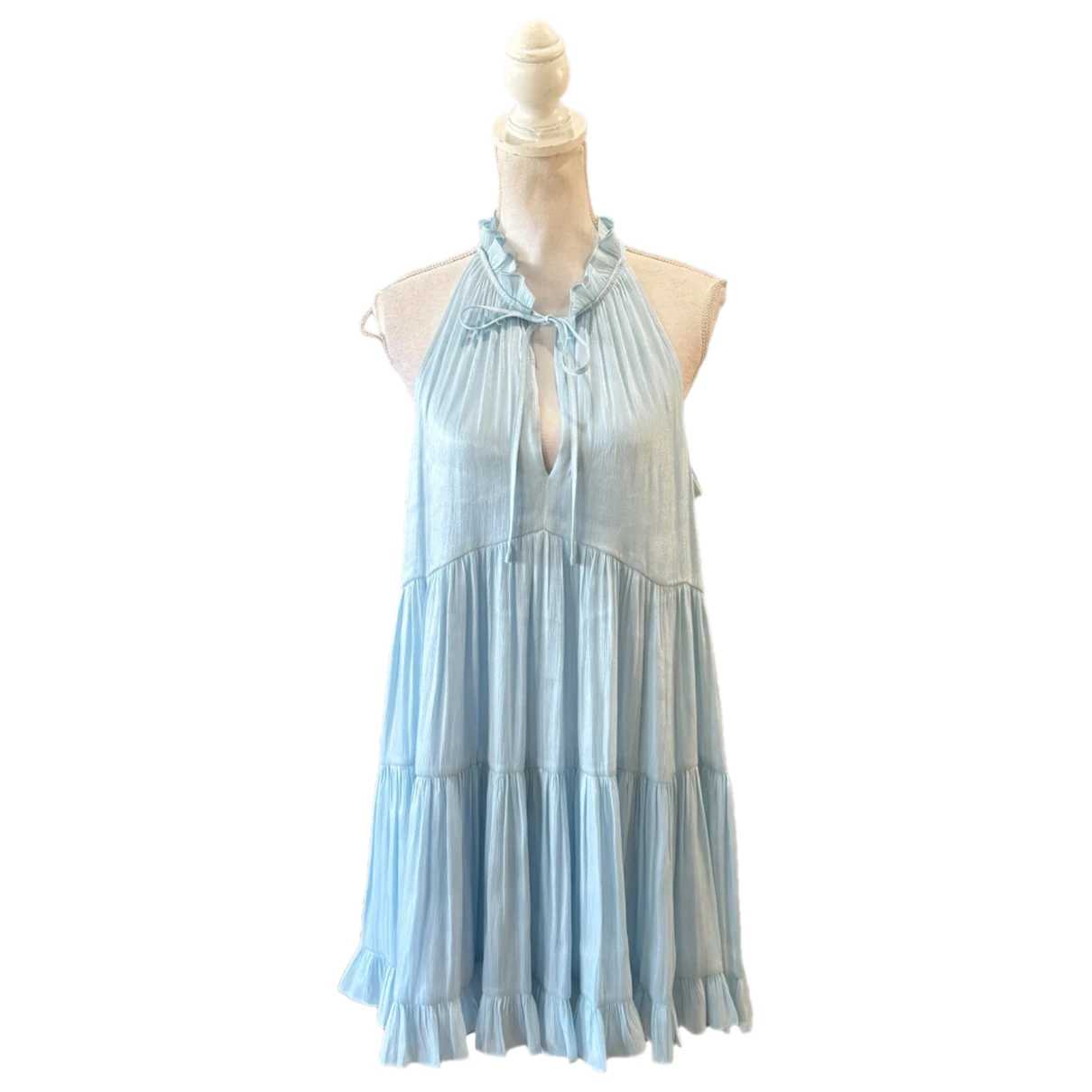 Pre-owned Cinq À Sept Mini Dress In Blue