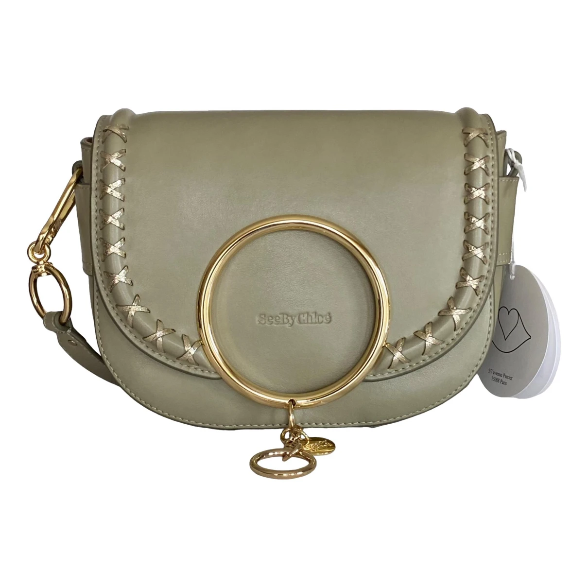 Pre-owned See By Chloé Leather Crossbody Bag In Green
