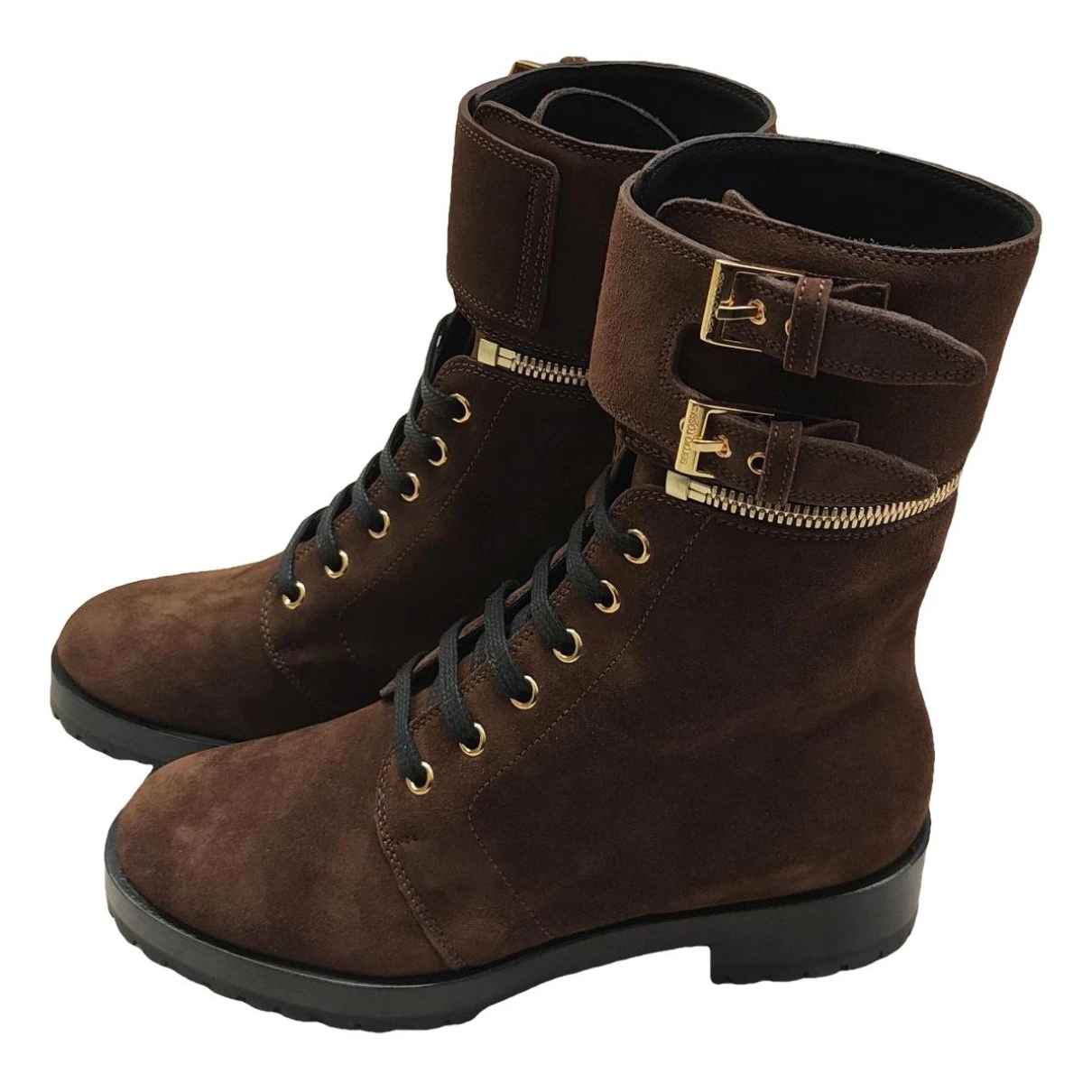 Pre-owned Sergio Rossi Boots In Brown