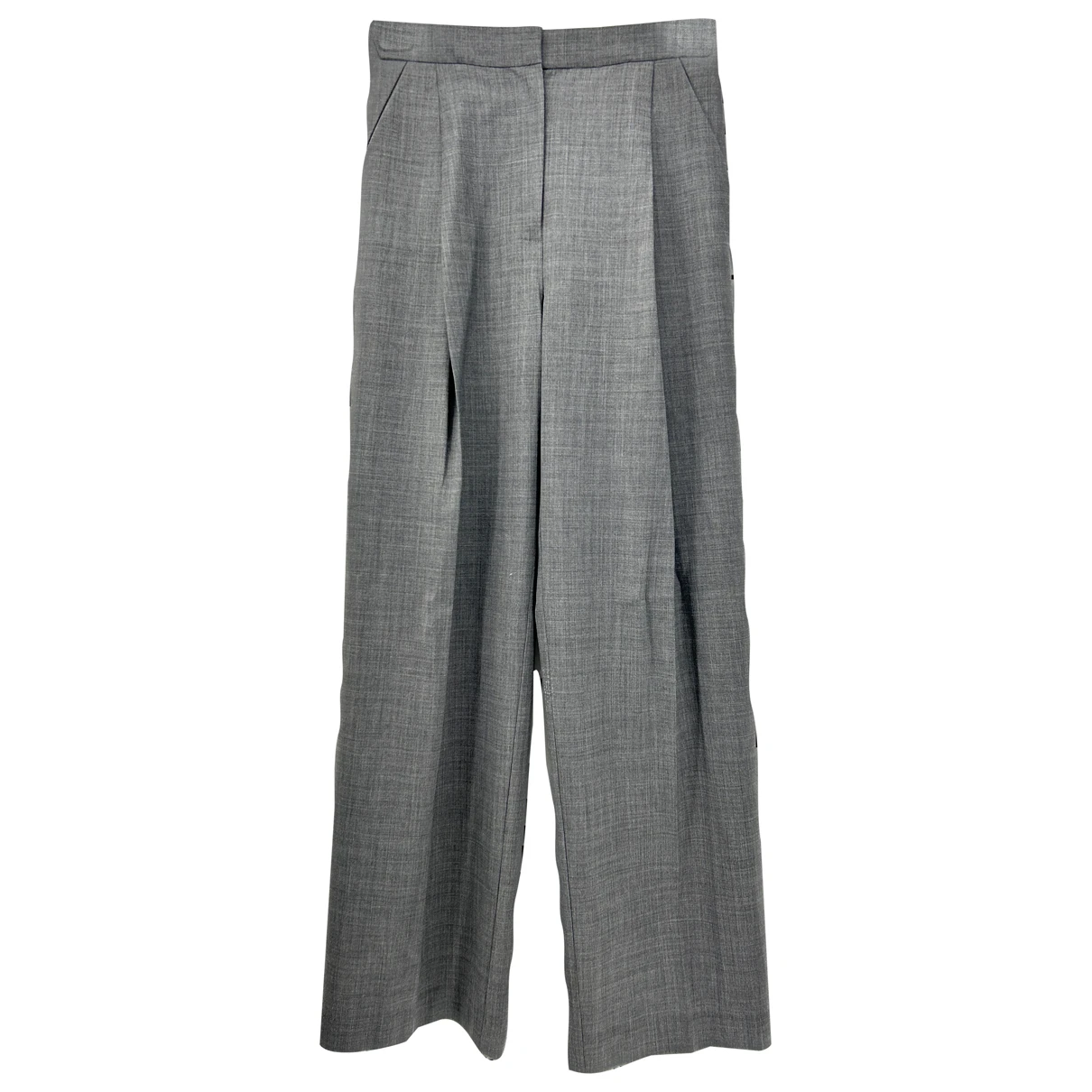 Pre-owned Camilla And Marc Wool Large Pants In Grey