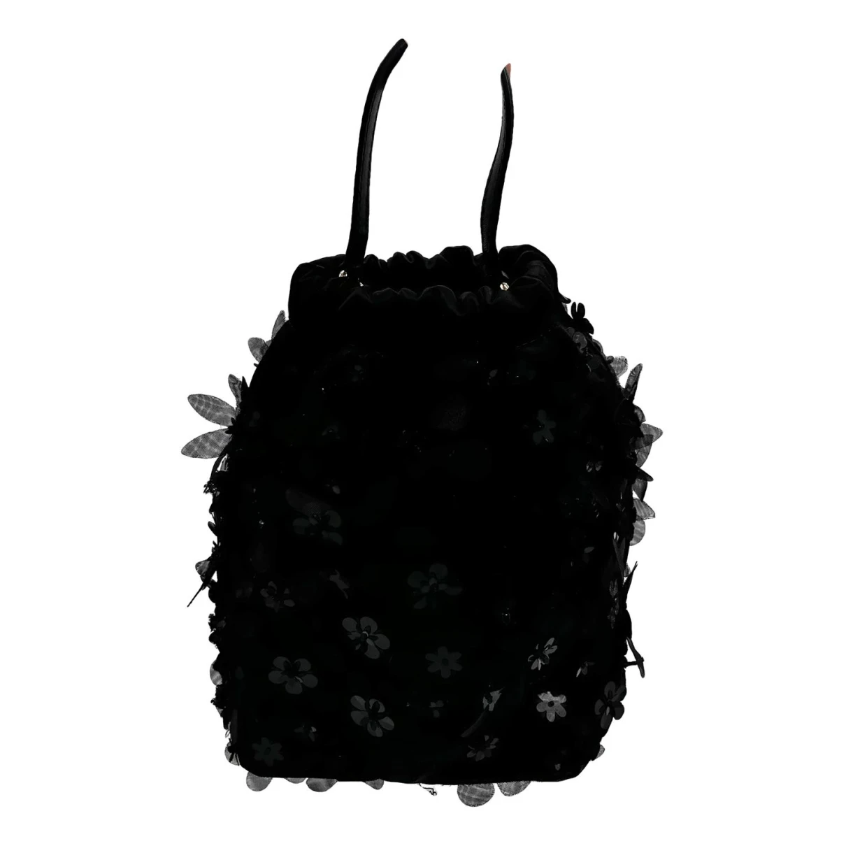 Pre-owned Max Mara Cloth Handbag In Black