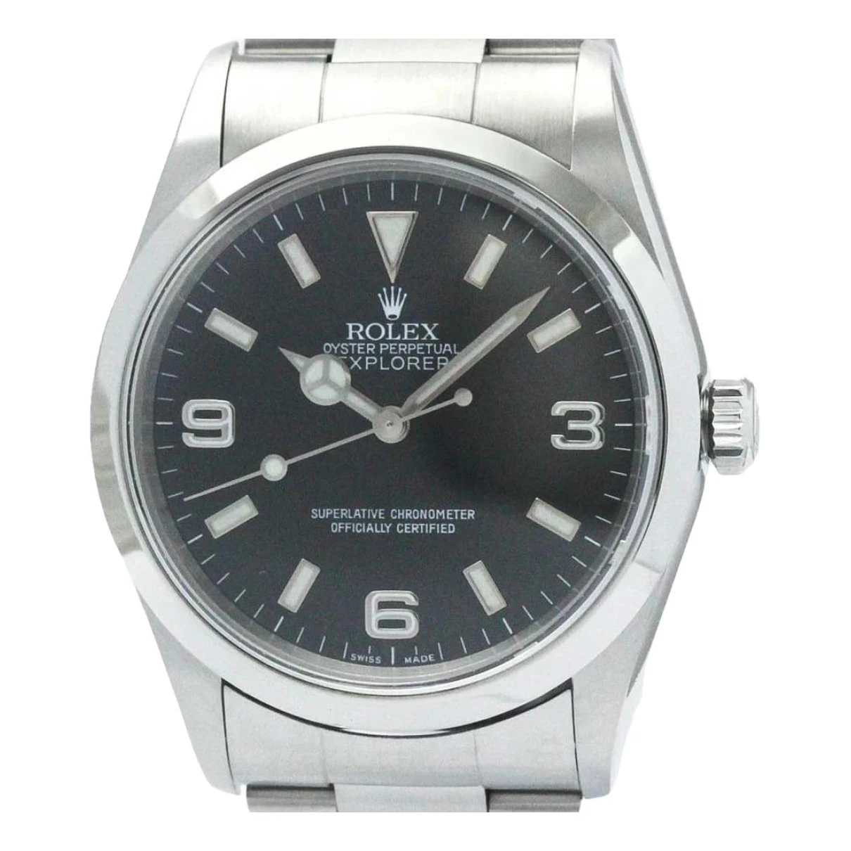 Pre-owned Rolex Explorer Watch In Black