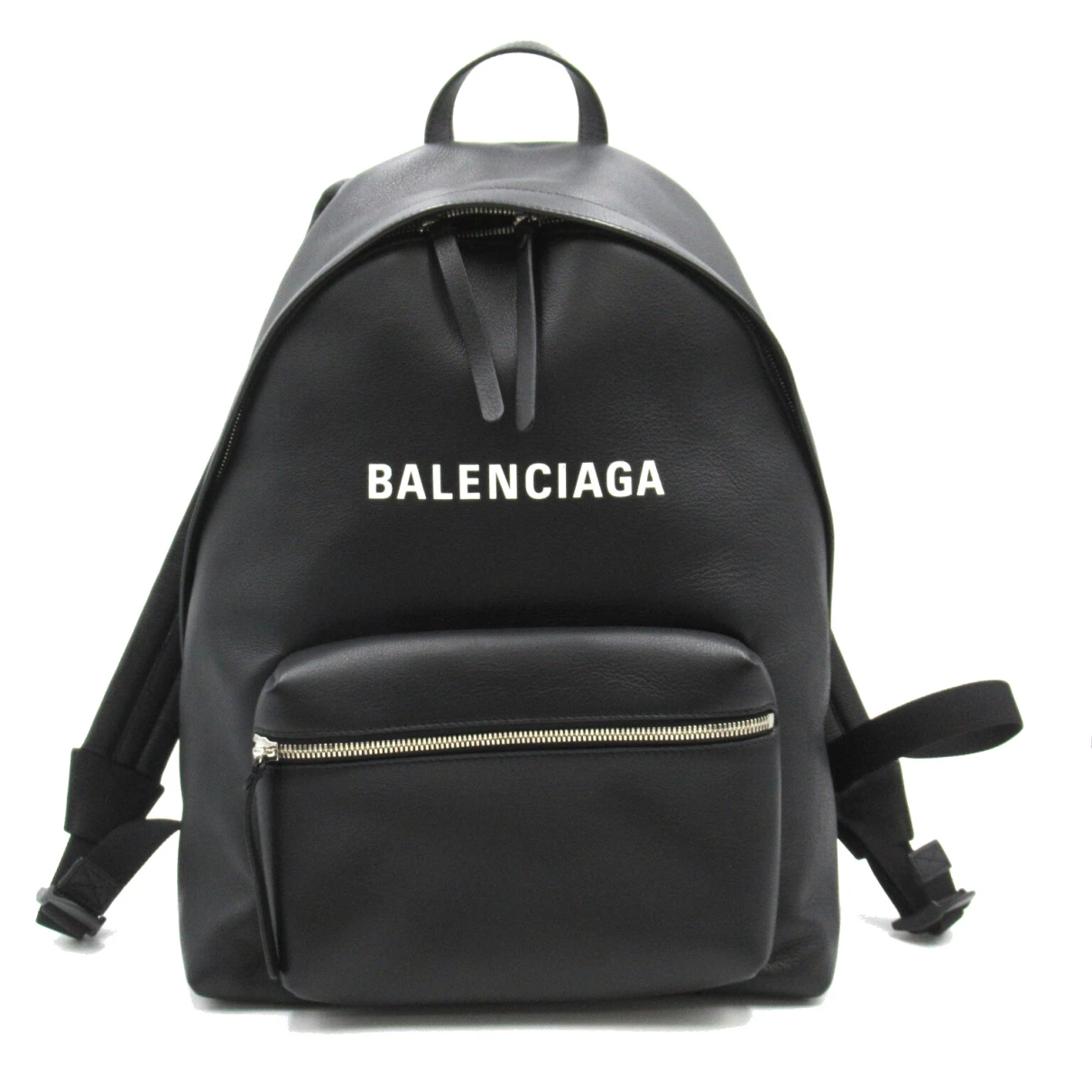 Pre-owned Balenciaga Leather Backpack In Black