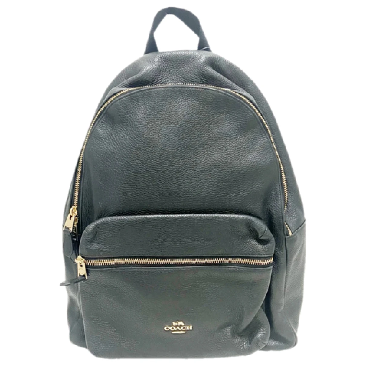 Pre-owned Coach Leather Backpack In Black