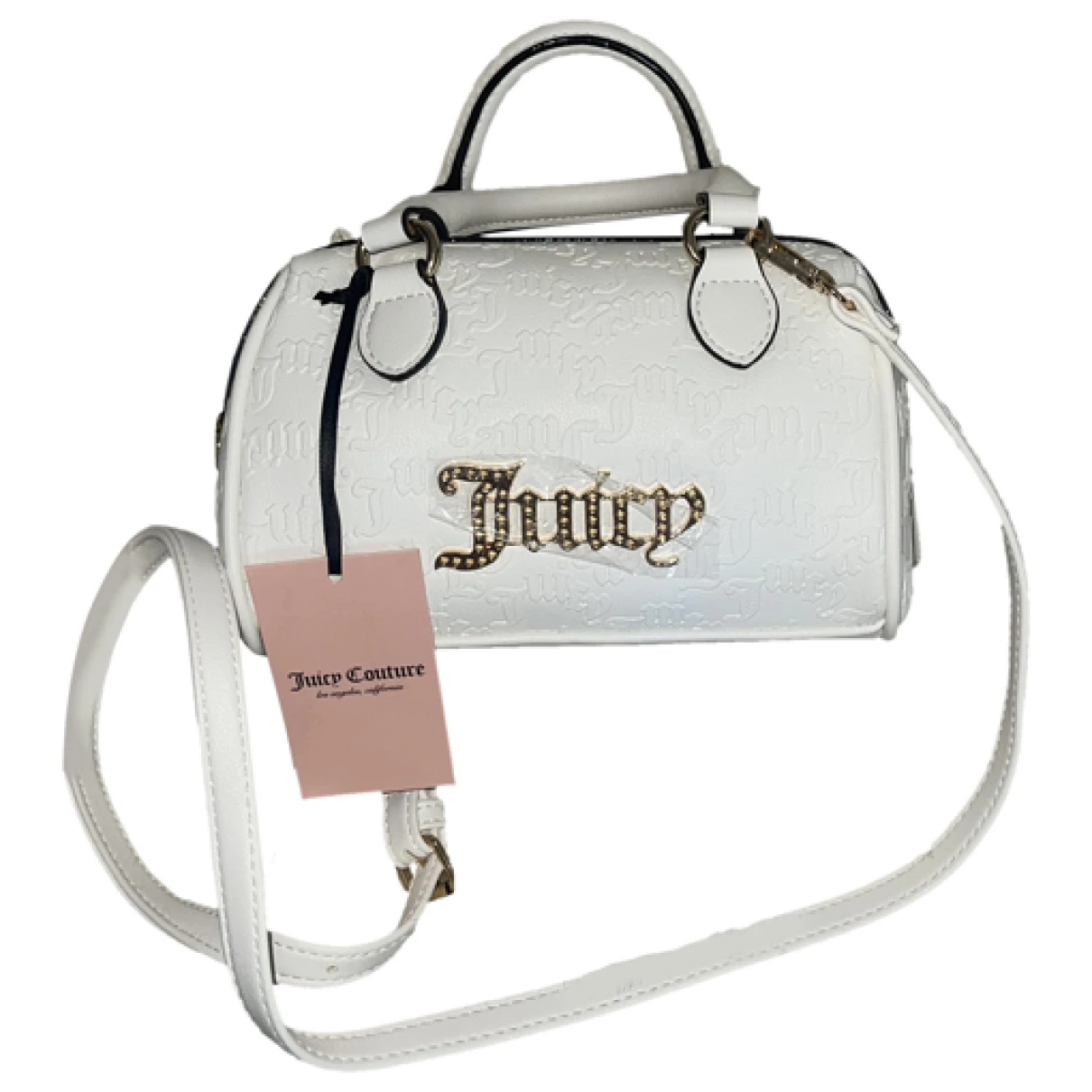 Pre-owned Juicy Couture Leather Crossbody Bag In White
