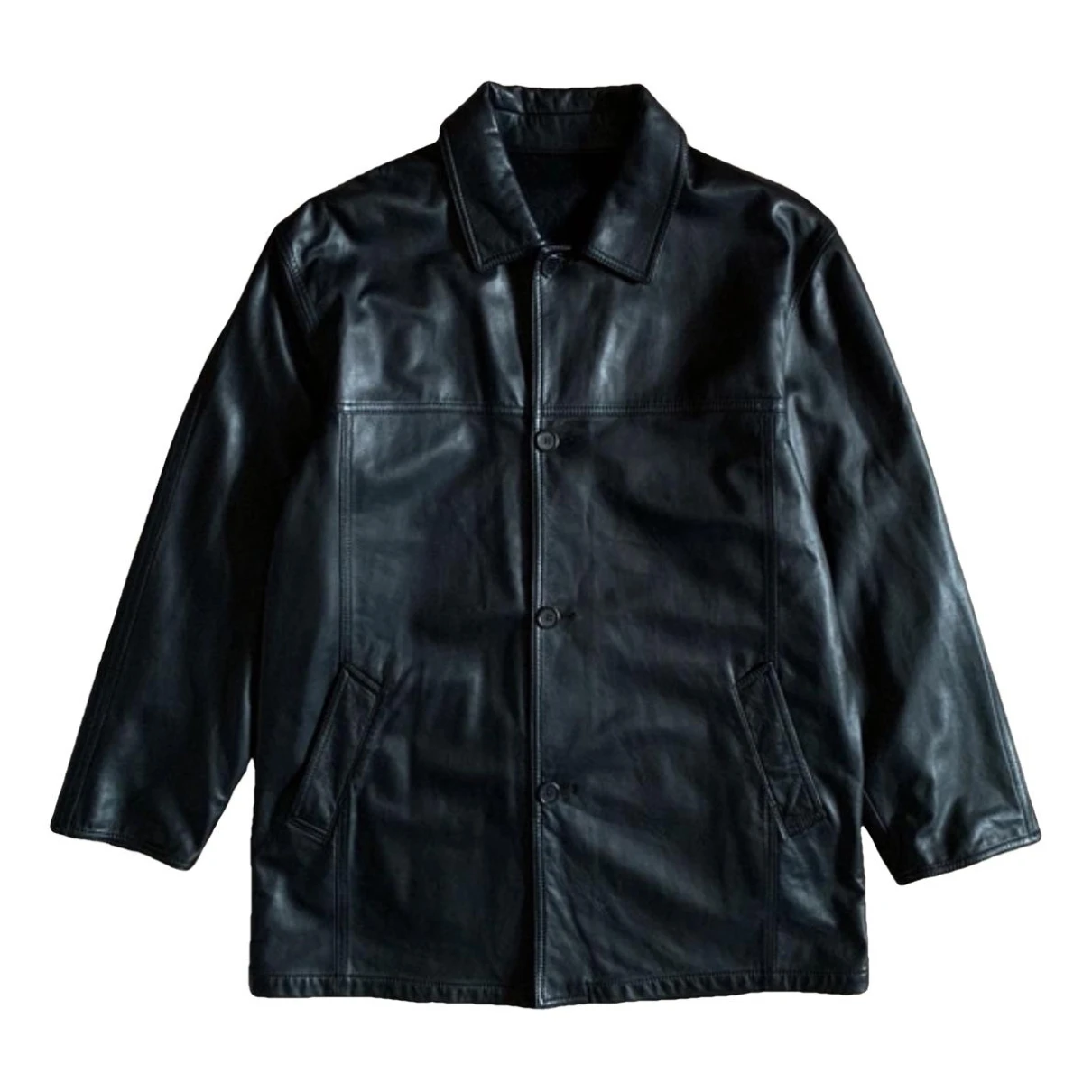 Pre-owned Brioni Leather Jacket In Black
