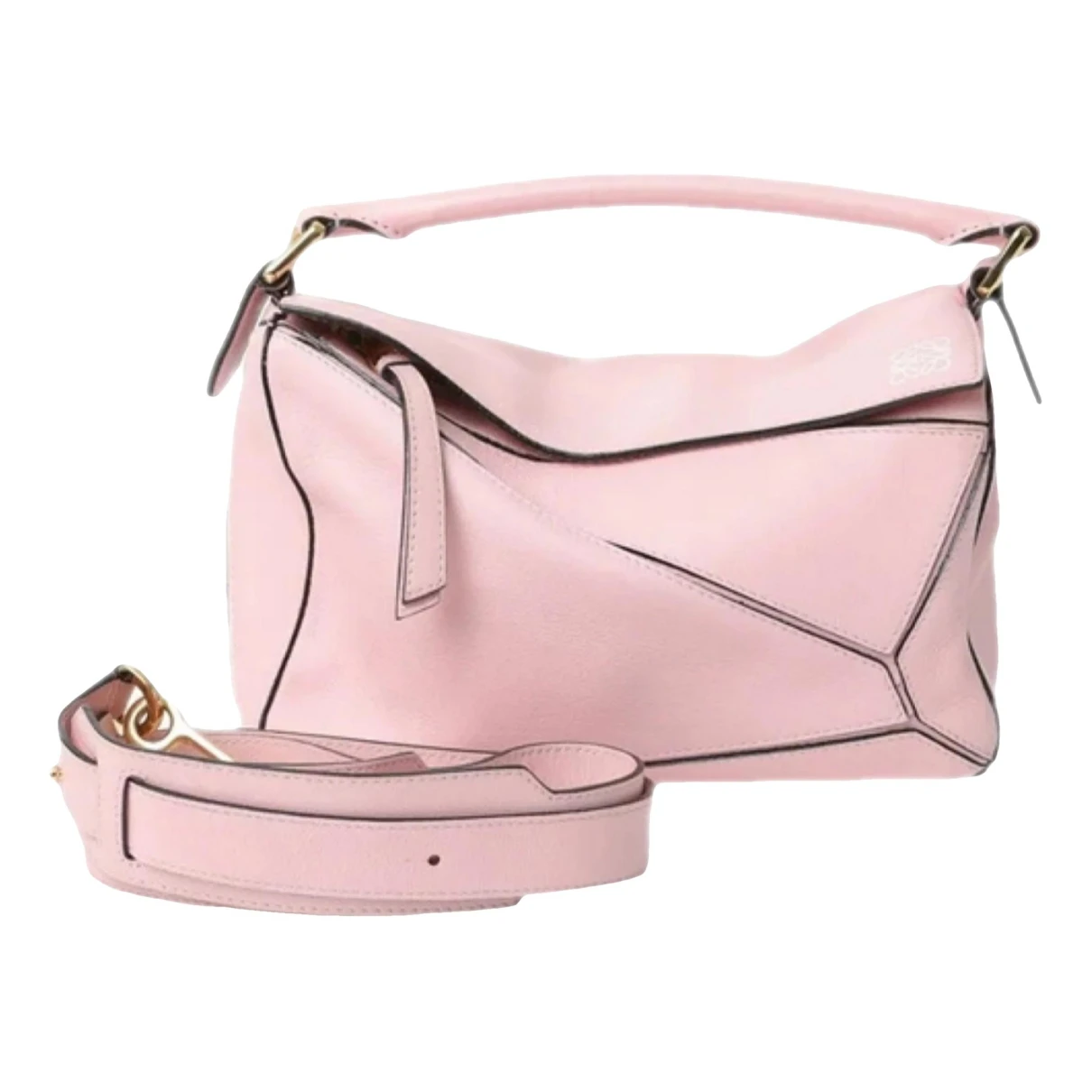 Pre-owned Loewe Puzzle Leather Handbag In Pink