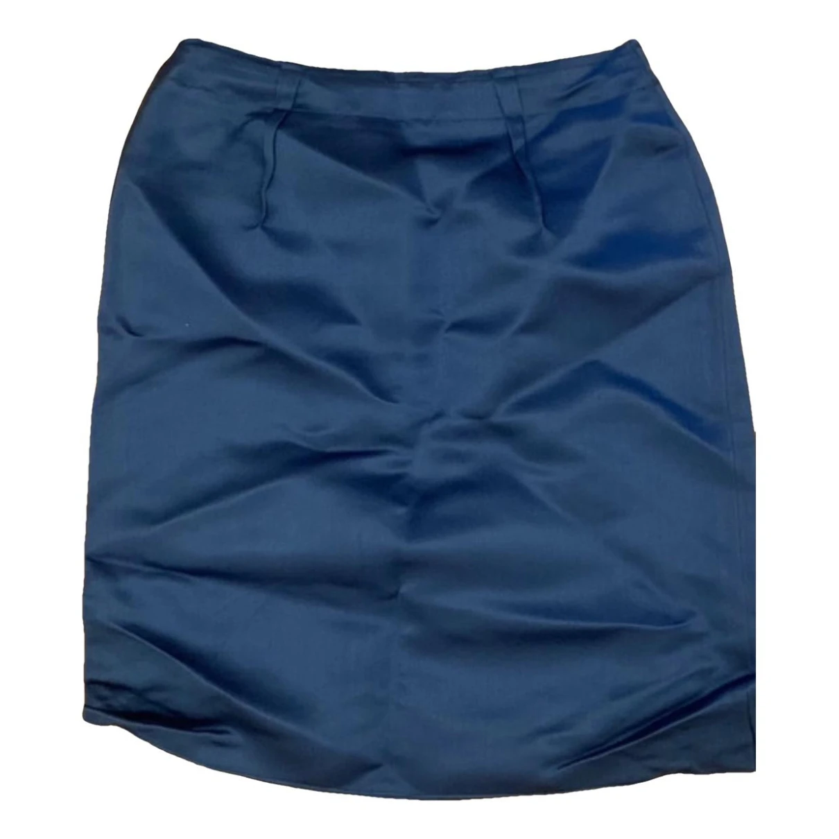 Pre-owned Lanvin Silk Mini Skirt In Blue