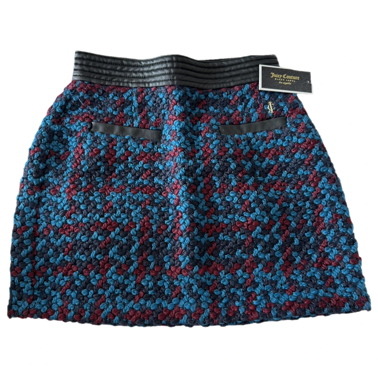 Pre-owned Juicy Couture Wool Mini Skirt In Blue